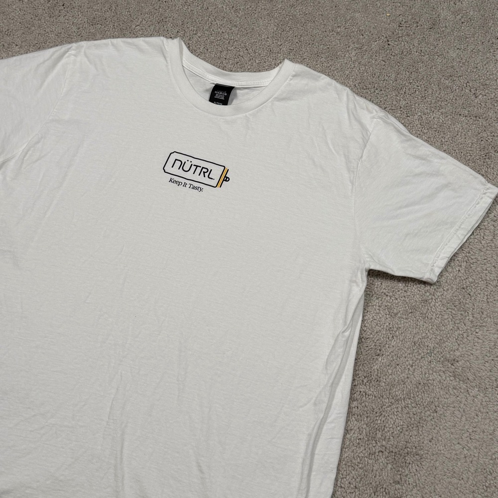 Hanes Perfect-T Nutrl Vodka Seltzer Graphic T-Shirt Mens XL White Short Sleeve